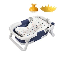 Portable Collapsible Baby Bathtub for Newborn to Toddler Durable Essential Infant Bath Tub with Soft Cushion 1