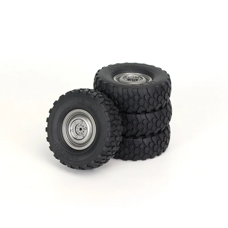 Dilwe Pneumatico Ruota in Gomma RC + Ruota Adatto per Accessorio Telecomando WPL C14 / C14K / C24
