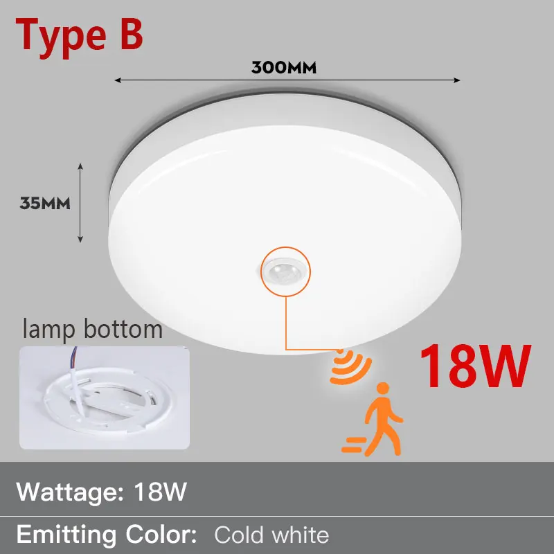 LED الرادار مصباح لجهاز الاستشعار Led مصباح السقف...