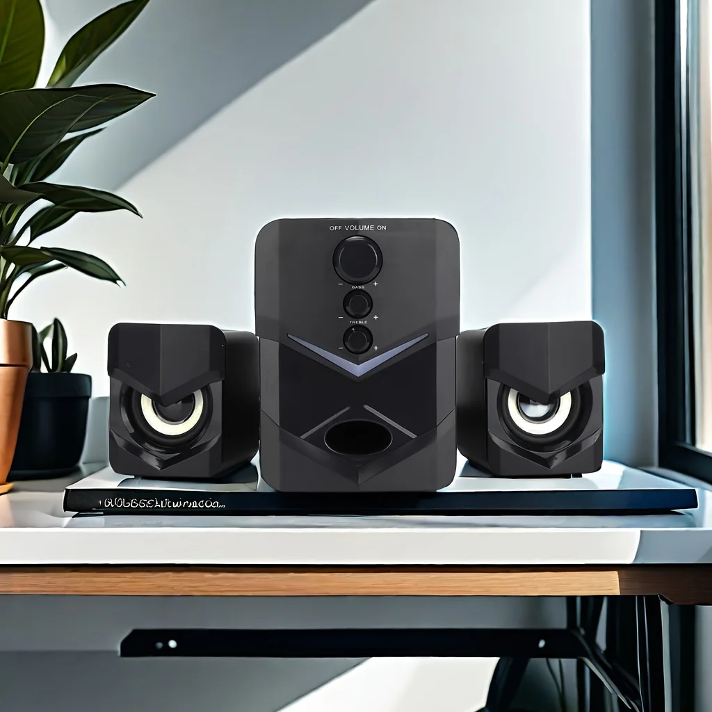 미니 휴대용 컴퓨터 스피커, 컴퓨터 사운더 스피커, USB 전원 3.5mm Aux-in 연결, 스테레오 오디오 멀티미디어 데스크탑