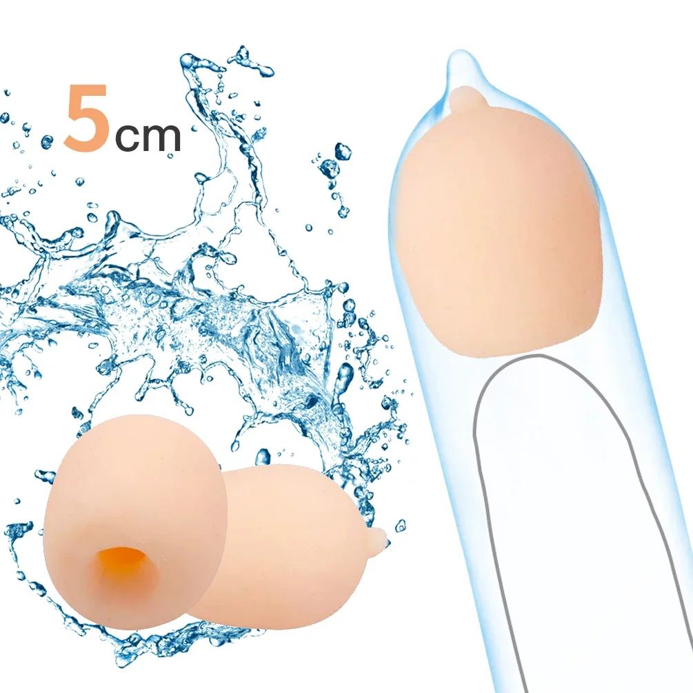 Over-Long Penis Extender Beads male sex toys Reusable Soft Head Attachment Ball for Men