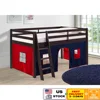 Roxy Twin Junior Loft Bed with Tent Safety Guardrails Flexible Ladder Eco-Friendly Solid Wood Space-Saving Kids Bed 1