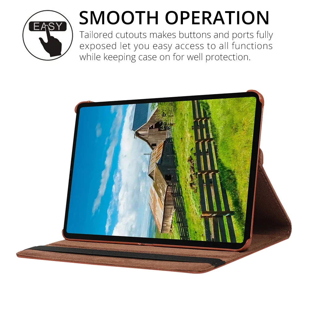 Premium 360 Rotating Stand PU Leather Tablet Case and Cover