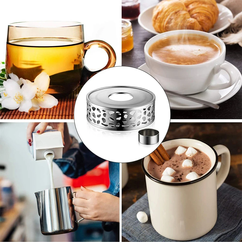 Stainless Steel Stove Tea Pot Multifunction Candle Warmer Household Coffee Accessories Round Base Milk Heater Teapot Stand