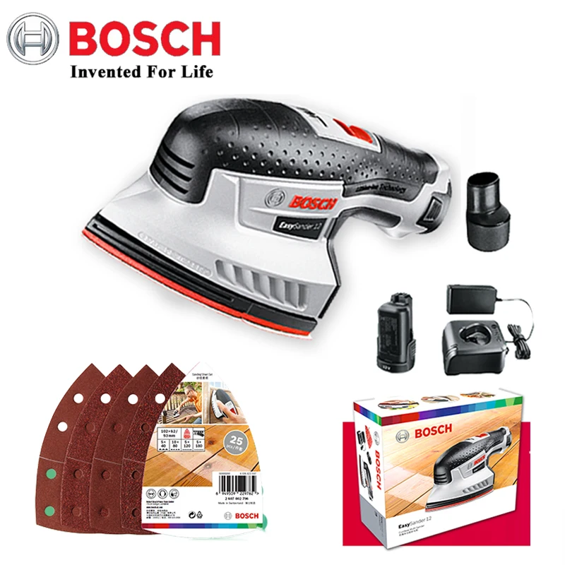 BoschEasySanderRechargeableSander12VLithiumBatteryWoodworkingSandingSandpaperVibration