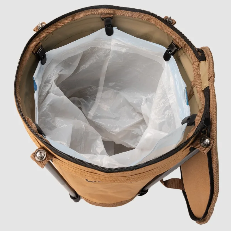 Outdoor Camping Trash Can Foldable Storage Round Bucket Self Driving Camping Barbecue Cleaning Portable Storage