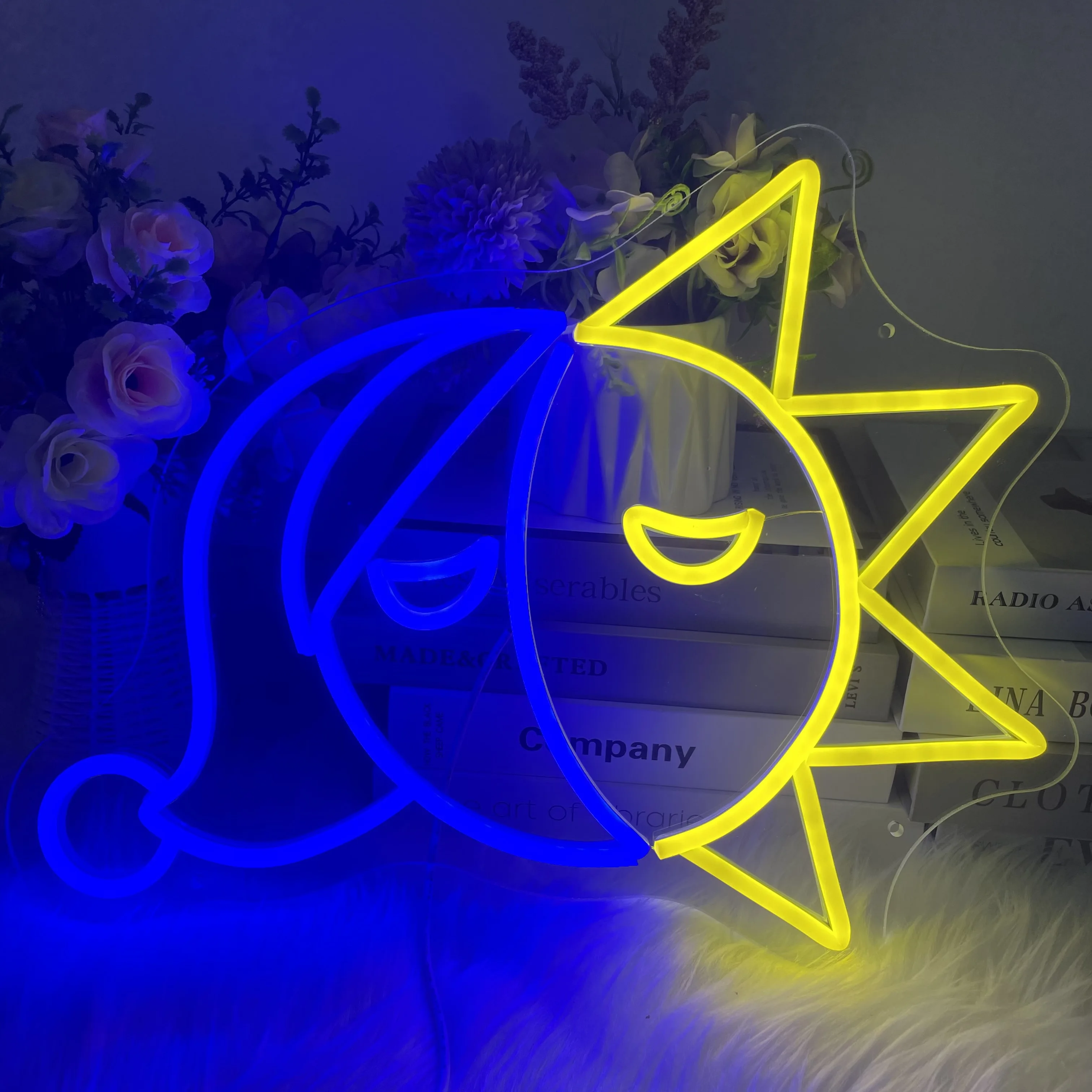 

Custom Sun Neon Sign LED Light Office Living Room Interior Design Wall Art Decorations for Gaming Room Girls Bedroom Night Lamp