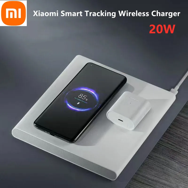 

Xiaomi Smart Tracking Wireless Charger 20W Max With 50W Usb Charger Type-c Cable Fast Charge For Mobile Phones/Pad/TWS Earphone