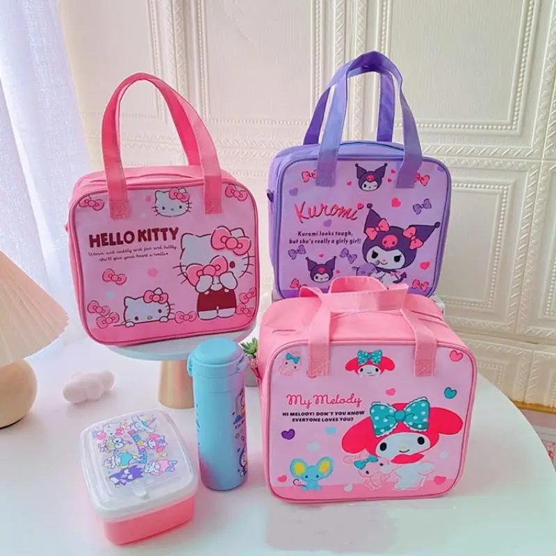 Kuromi Backpack with Lunch Box Melody Hello Kitty Heat Insulated Lunchbox