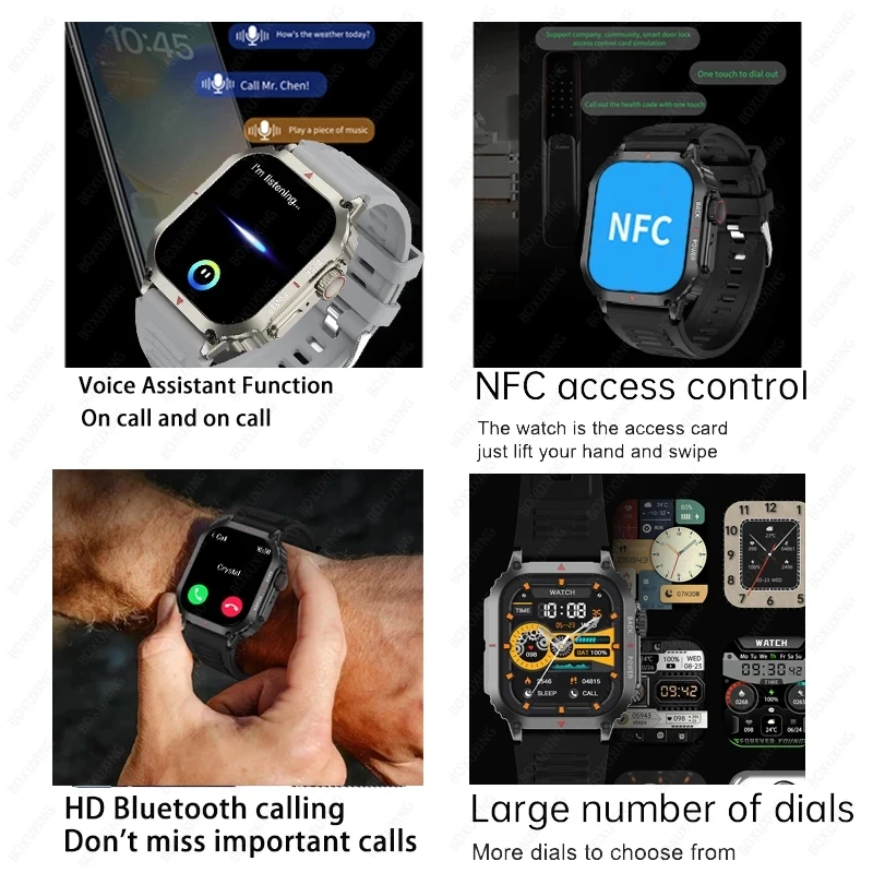 GPS Ʈ ߰  Ʈ ġ, AMOLED HD ũ, IP68  NFC  ȭ, ȵ̵ IOS Ʈġ, 2024 ǰ