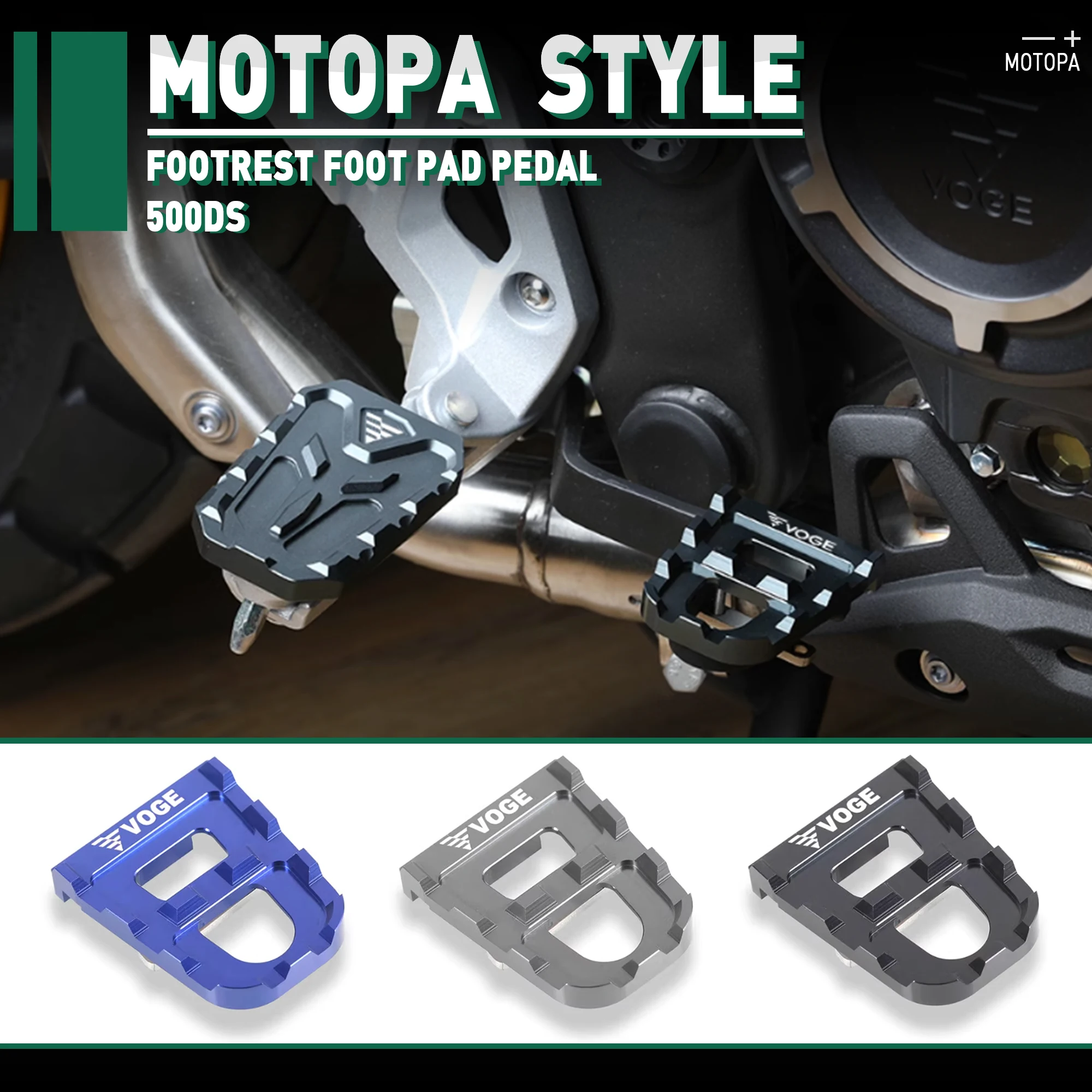 Per Loncin Voge500Ds 500 Ds Pedale Della Leva Del Freno A Pedale Posteriore Ingrandisci Cnc Billet Poggiapiedi Larghi Pedali Poggiapiedi Voge 500Ds