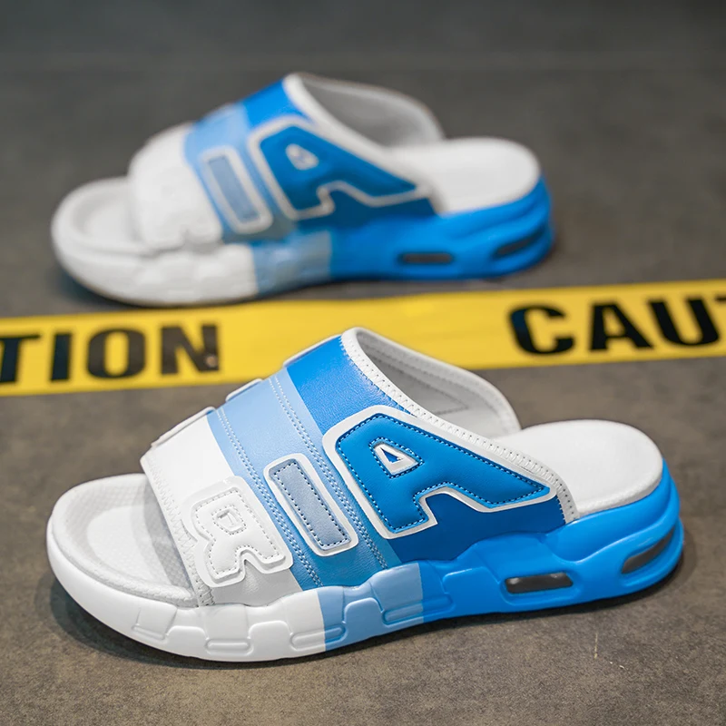 Men's Slippers Air Cushion Design Summer Soft Anti Slip Sports Flip Flops
