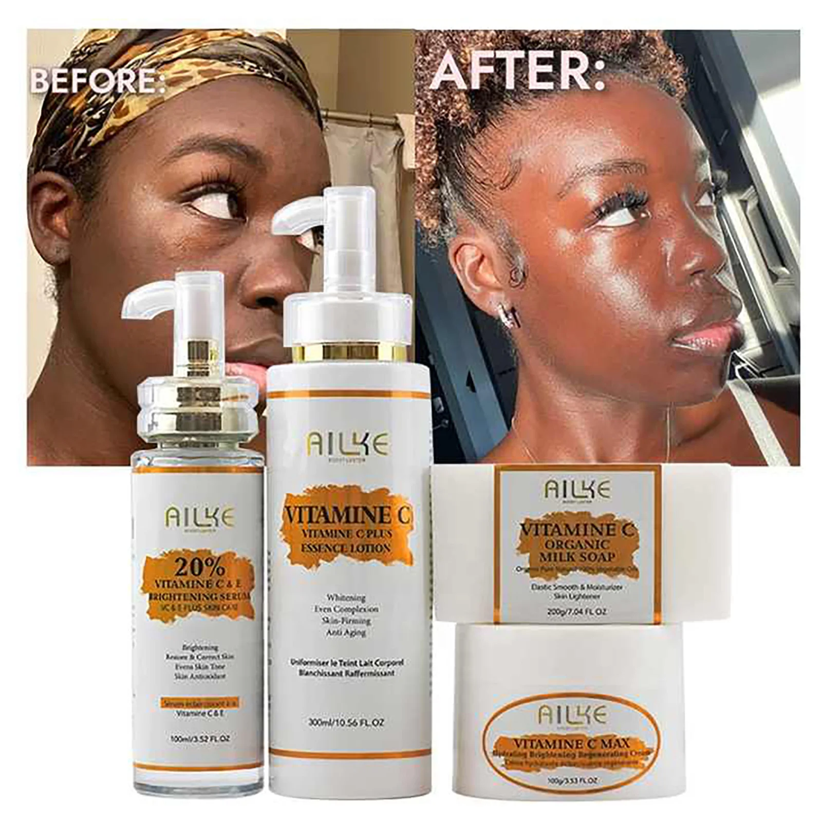 Bleaching Cream Glutathione Body Lotion Lightening Body Cream with Vitamin C Hyaluronic Acid Shea Butter for Spots Treatment Uneven Skin Tone Deeply Hydration