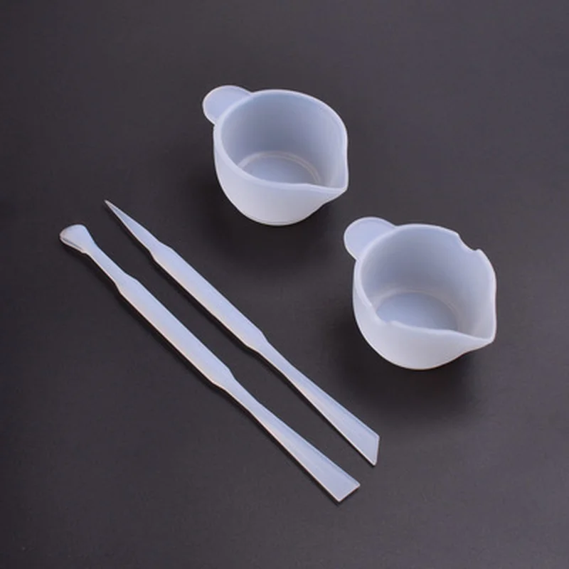 

3/4 шт. DIY инструмент из кристаллической эпоксидной смолы силиконовый мерный стакан для смешивания перемешивающий стержень для изготовления ювелирных изделий набор инструментов для клея из смолы