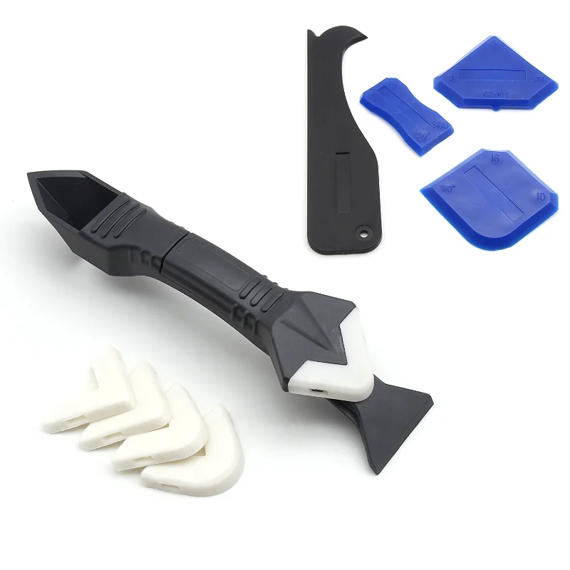 

5Silicone Scraper Glue Remover Knife Angle Beauty Crevice Spatula Tool Grout Scraper Kit Multifunction Coner Caulking Tool