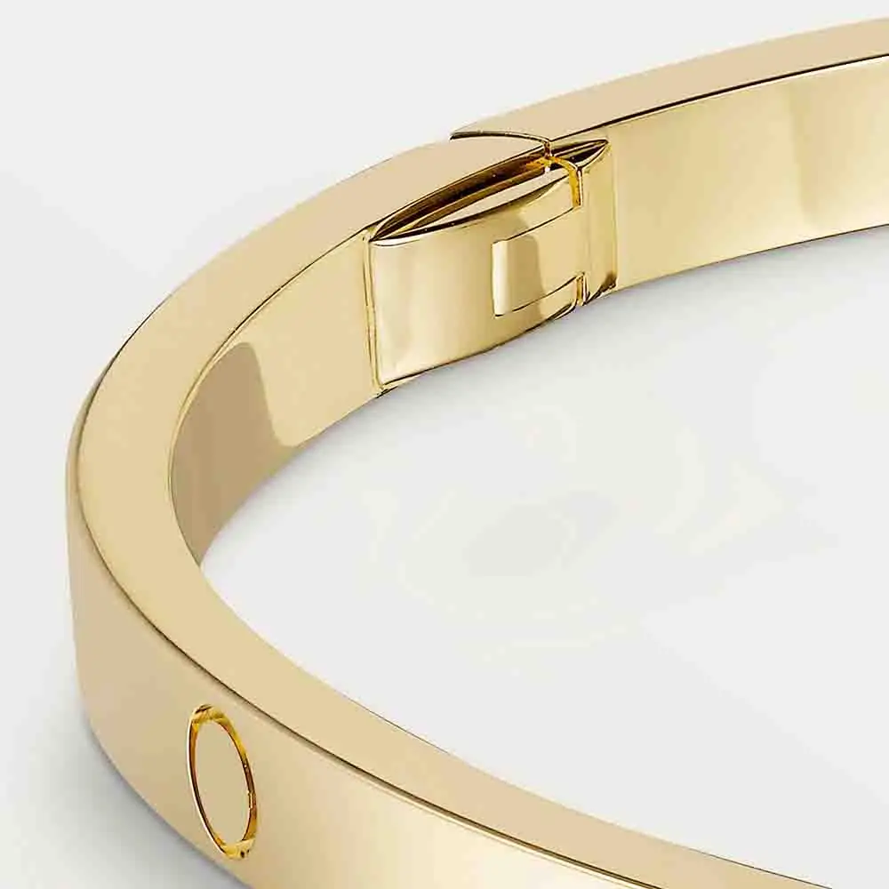 

High Edition Small Model Slim Cuff Bangles Bracelets Women Men New Lock Design With Driver Tool