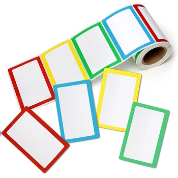 Etichetta grande autoadesiva colorata da 250 pezzi con adesivi per note adesive autoadesive vuote Nome etichetta rettangolare grande scritta a mano
