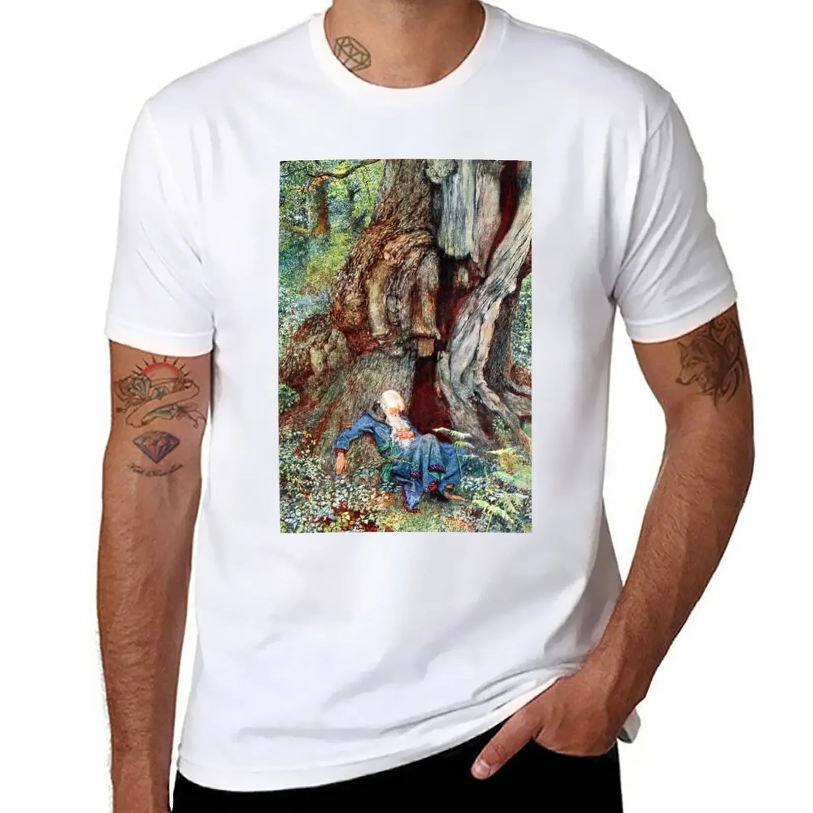 

Merlin - Eleanor Fortescue Brickdale T-Shirt shirts graphic tees quick-drying hippie clothes men t shirt