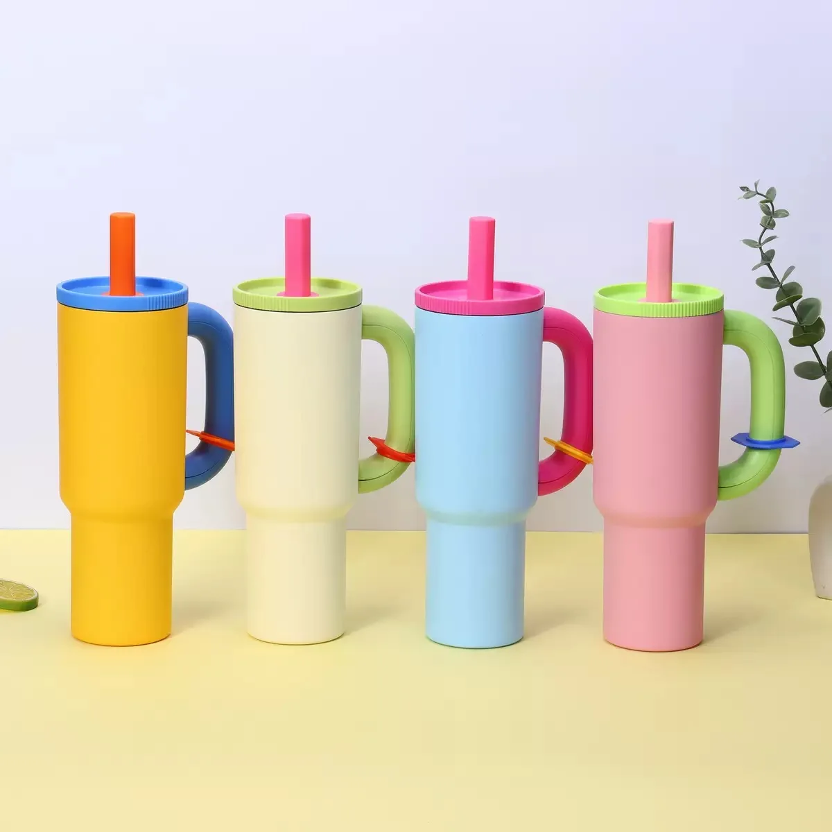 Chakolab 40Oz Stainless Steel Tumbler Travel Mug With Straw Fits Car Cup