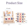 Montessori Wooden Toys Spelling Words Games Letter Learning Fine Motor Training  Early Education Cognition Matching Toy For Kids 6