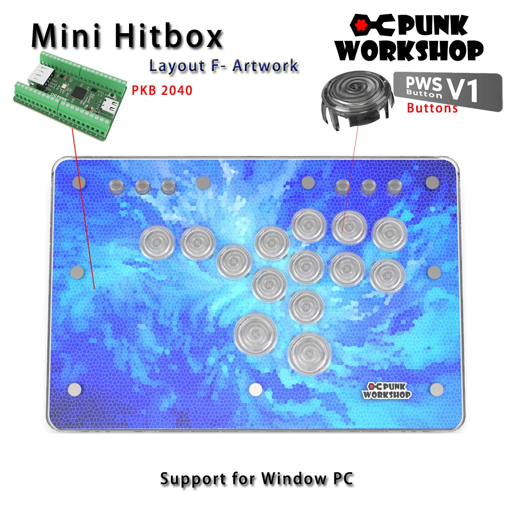 Punk Workshop Leverless Mini HitBox Layout D SOCD Fighting