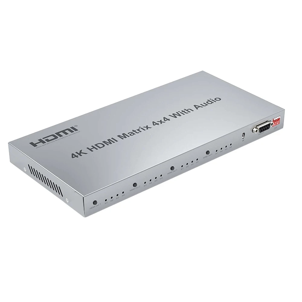4K HDMI Ʈ 4x4 4  4 ƿ 1080p 60hz Ʈ Ʈ ġ й, ,  RS232 EDID, Ʈ PC-TV 