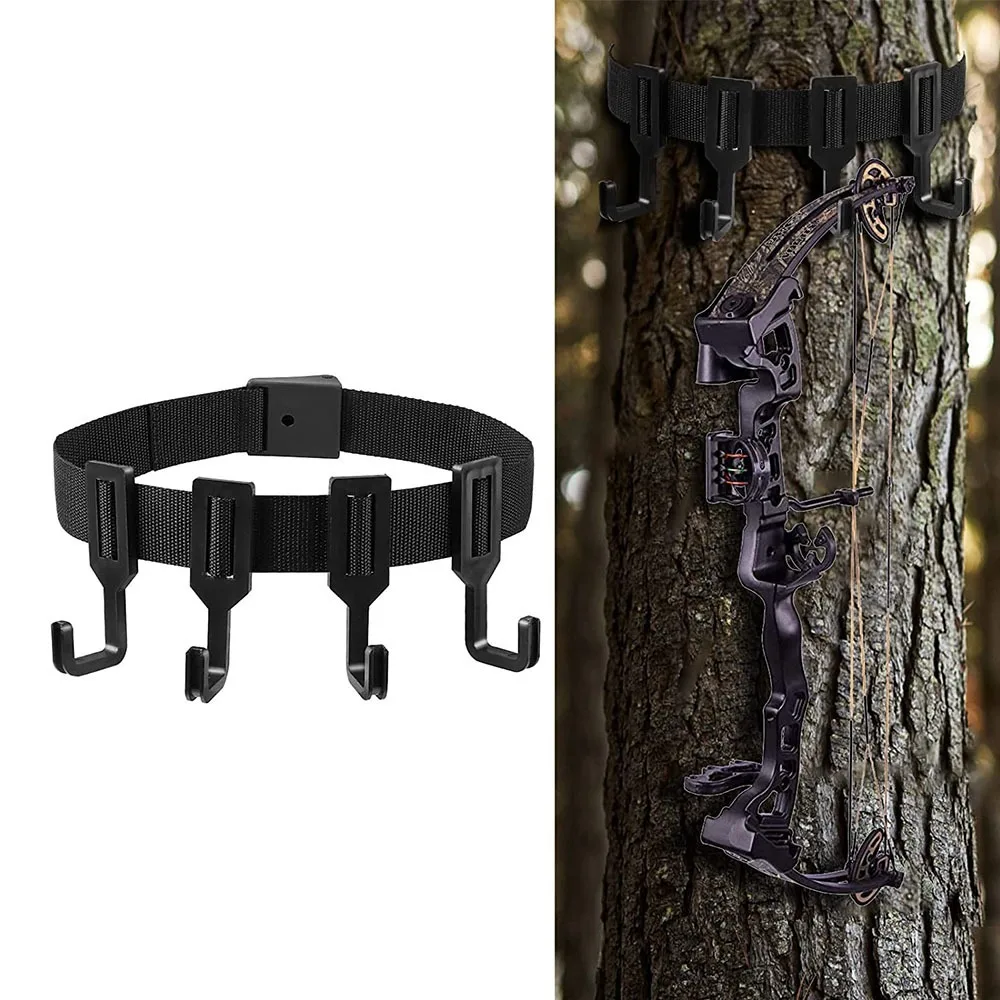 

Портативный Регулируемый пластиковый крючок с ремешком ткацкая лента Treestand, ленточный крючок, 4/6/8/10 крючков, многофункциональная уличная вешалка