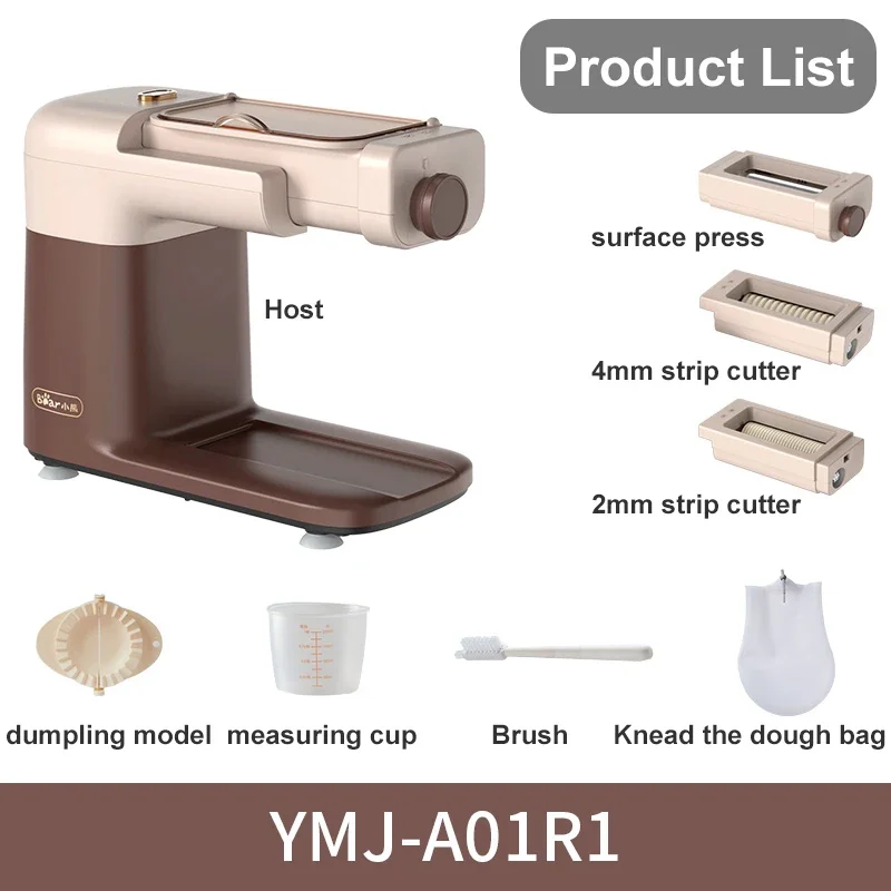 Bear Noodle Machine Dough Maker Pasta Electric Dough Grinder Noodles Kneader Dumpling Laminator Sheeter Roller Dumplings Roll