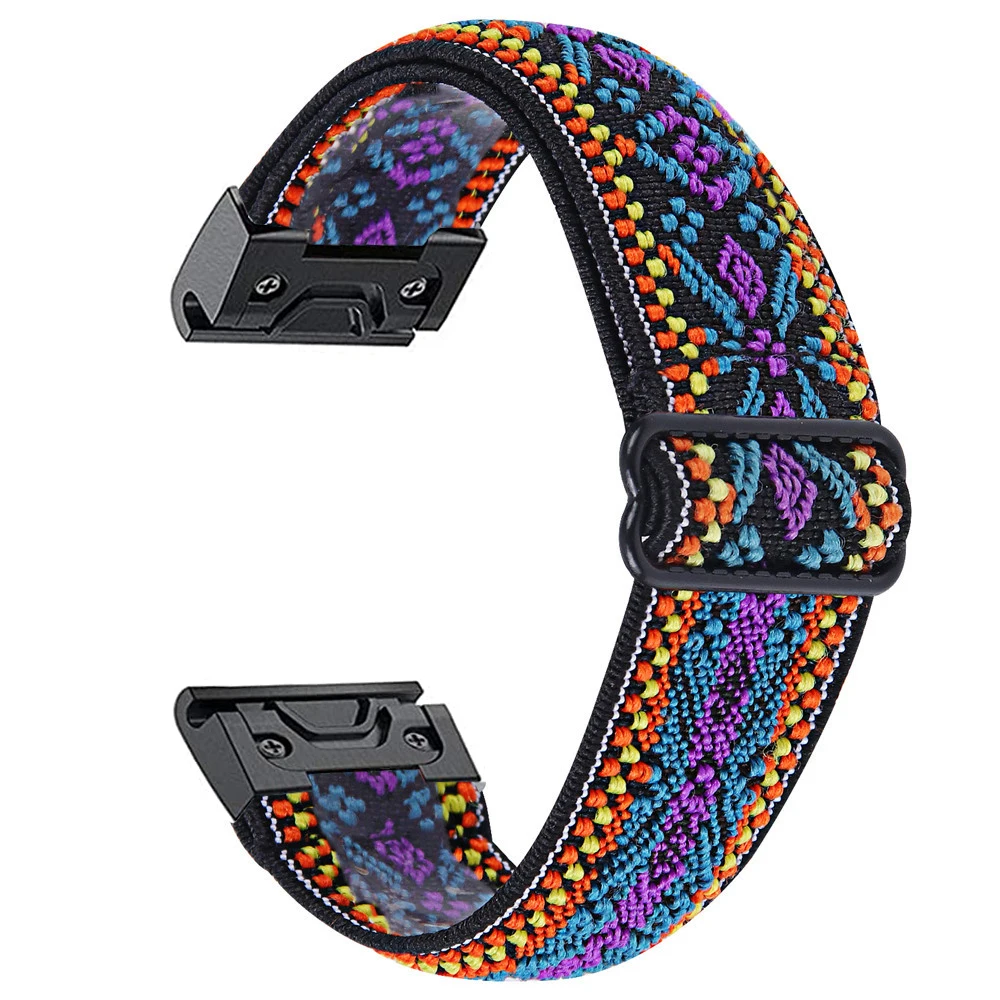 Essidi 22mm Elastic Woven Band For Garmin Fenix 5 Plus 6 Pro 7 Approach S60 62 Nylon Watch Bracelet Strap For Forerunner 935 945 