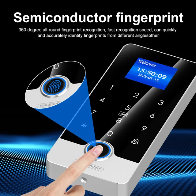 Tuya App Fingerprint RFID Access Control System Kit Smart Door Lock Electronic Gate Bluetooth Opener Home Digital Set Biometric 2