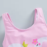 Citgeett Summer Kid Girls Swimsuit Sleeveless Print Beach Ruffle Bodysuit Swimwear Clothes 3