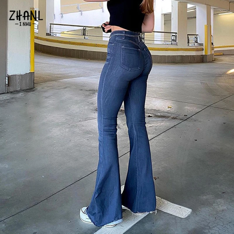 Women's Fashion Y2K Bell Bottom Jeans 2