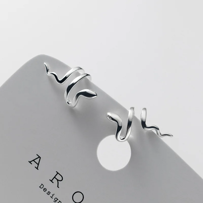 1pc Silver Snake Ear Cuff Non-Piercing Ear Clip Earrings for Women Men Fake Cartilage Earring Cuff Trend Jewelry