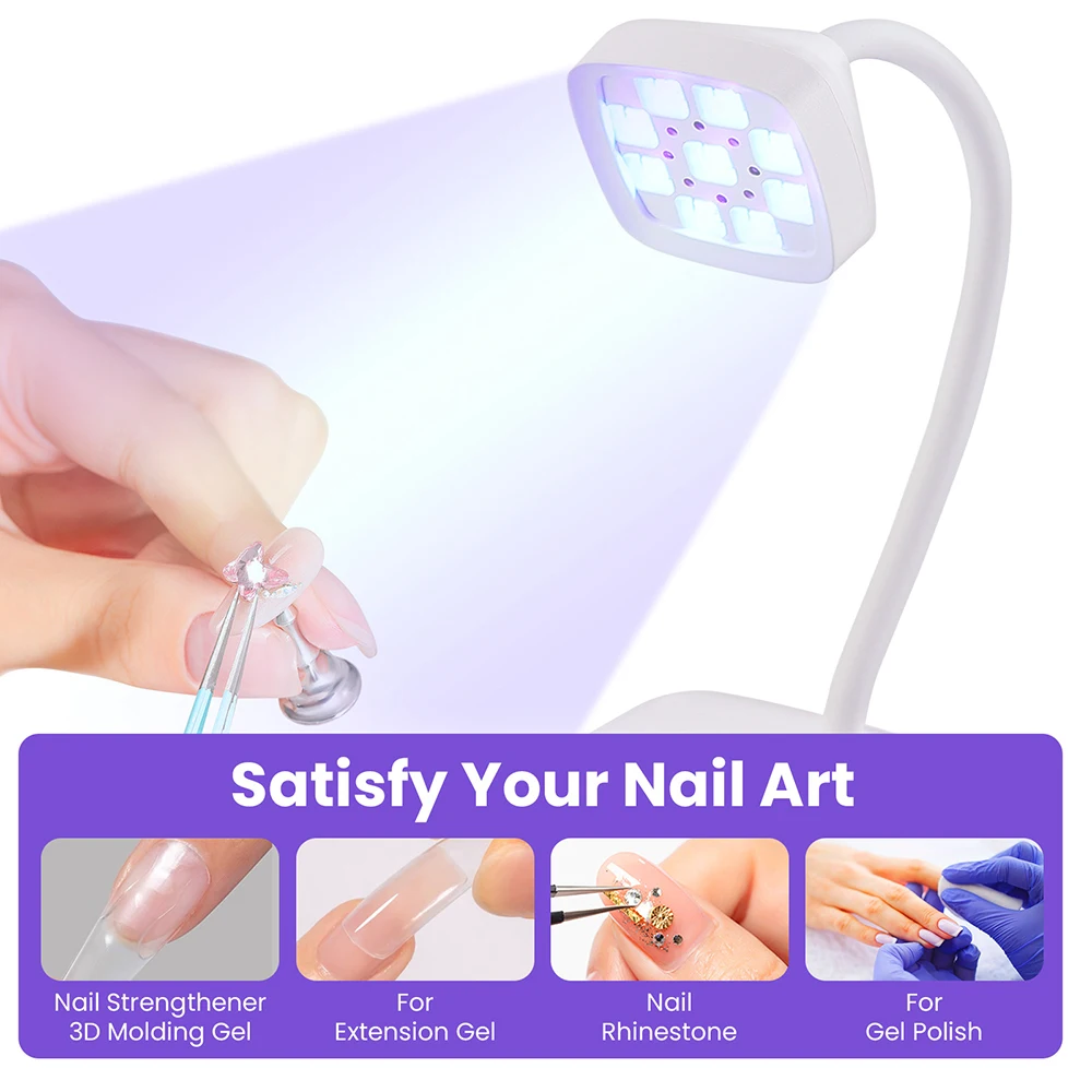 Rechargeable Sun uv Led Nail Lamp Professional uv Light for Gel Nails,Mini Nail Dryer Led uv Light Lamp for Nail Art Salon