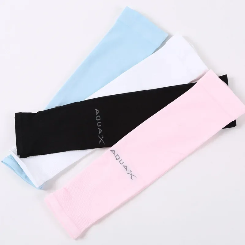 Pure Color Ice Sleeve Sun Protection Fishing Sleeve Customizable Men's Black Women's White Ice Silk Cover