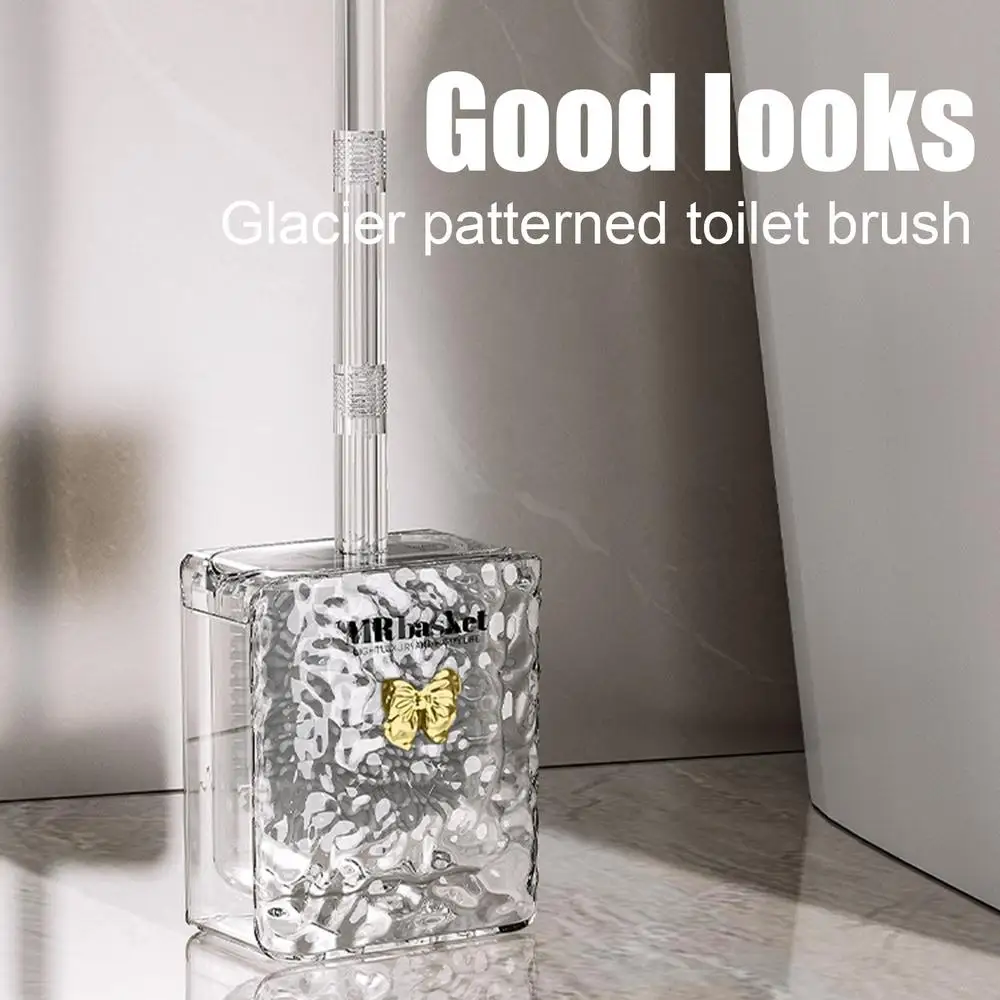 Description Picture 3 of itemToilet Brush and Holder Wall Mounted Toilet Scrubber with Long Handle Drainage Hole Design Bathroom Decor Home Accessories
