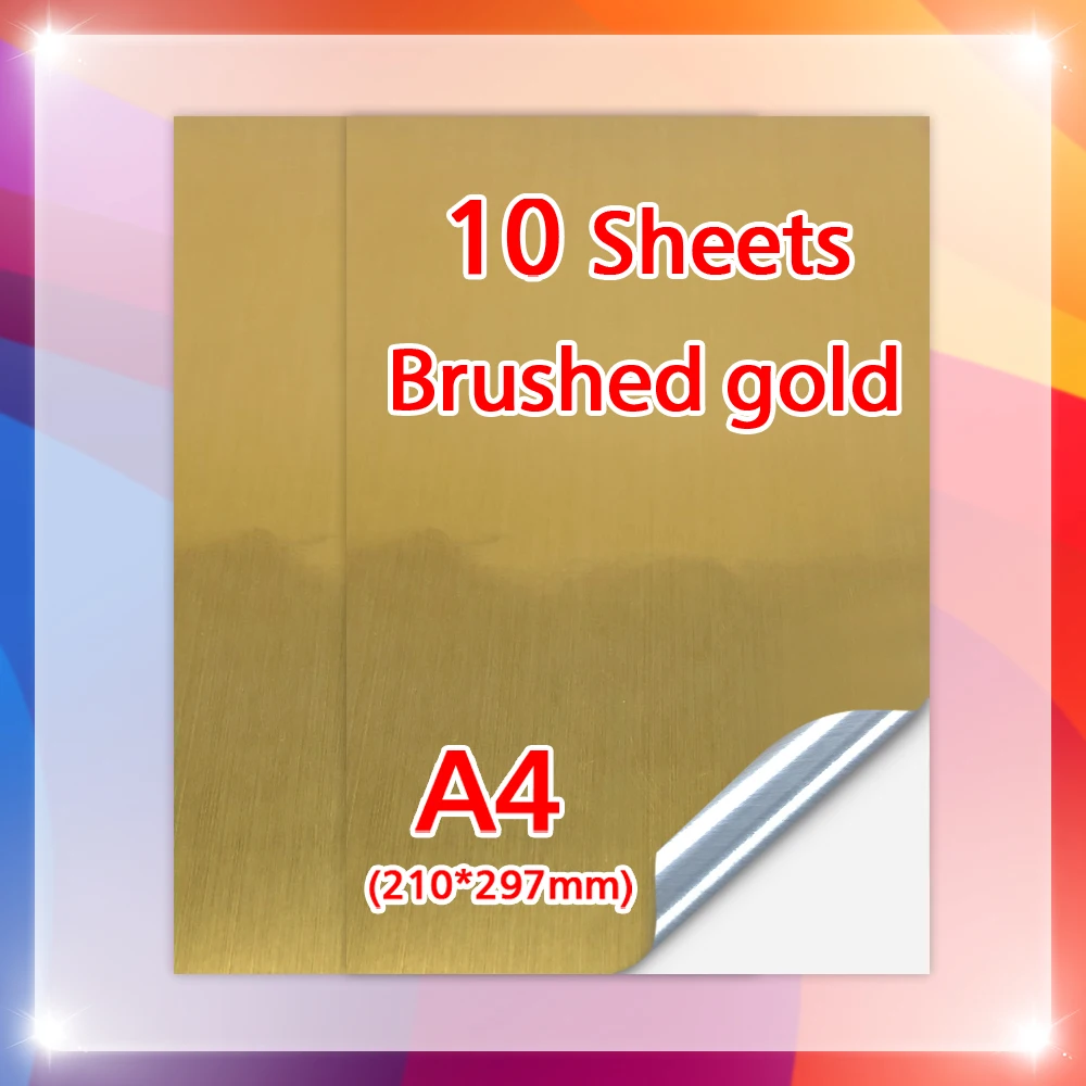 10Sheets Transparent Printable Vinyl Sticker Paper Waterproof A4 Self- Adhesive Copy Paper For Inkjet Printer to