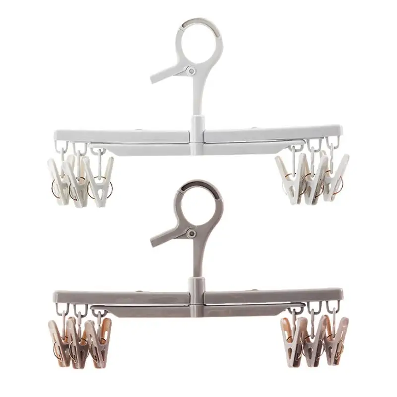 

Folding Clothes Drying Rack Underwear Hanger Laundry Rack Telescopic Sock Hanger With Clips Clothes Drying Hanger Dryer Rack Dry