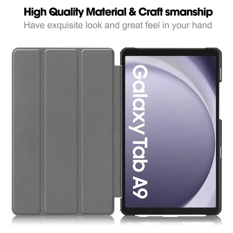 Capa Magnética de Couro Stand Tablet Capa para Samsung Tab a9 Galaxy Tab a9 8.7 Sm-x110 X115 - Imagem 6