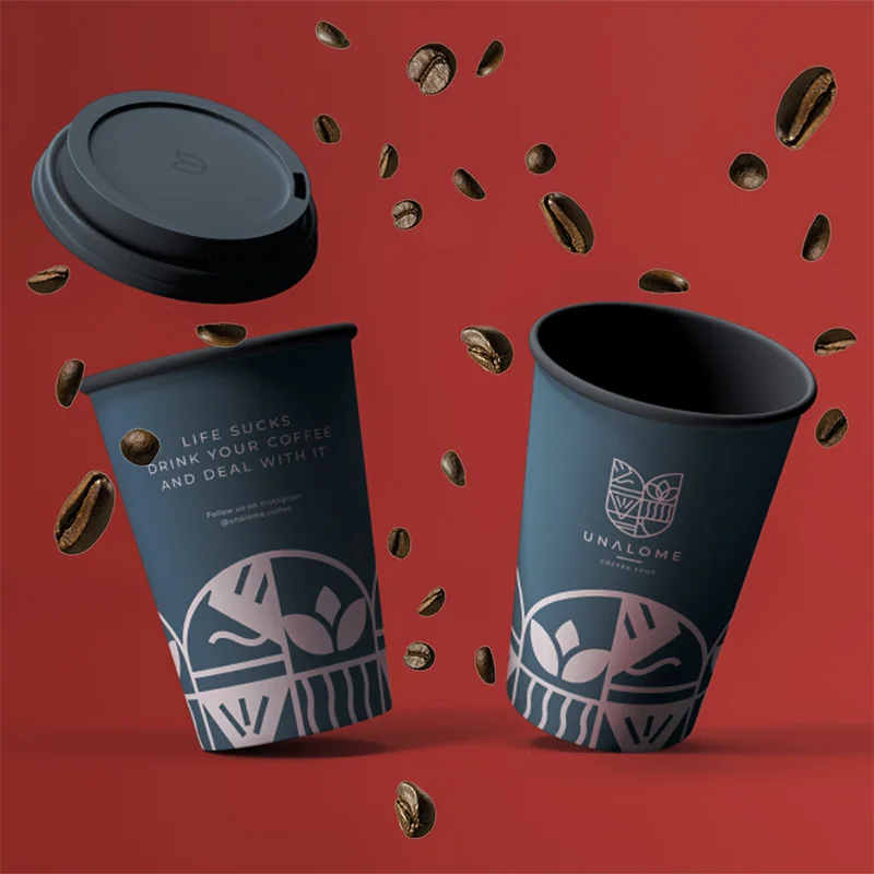 

Customized product2024 new double wall paper coffee cup_ custom printed embossed disposable coffee paper cup with lids