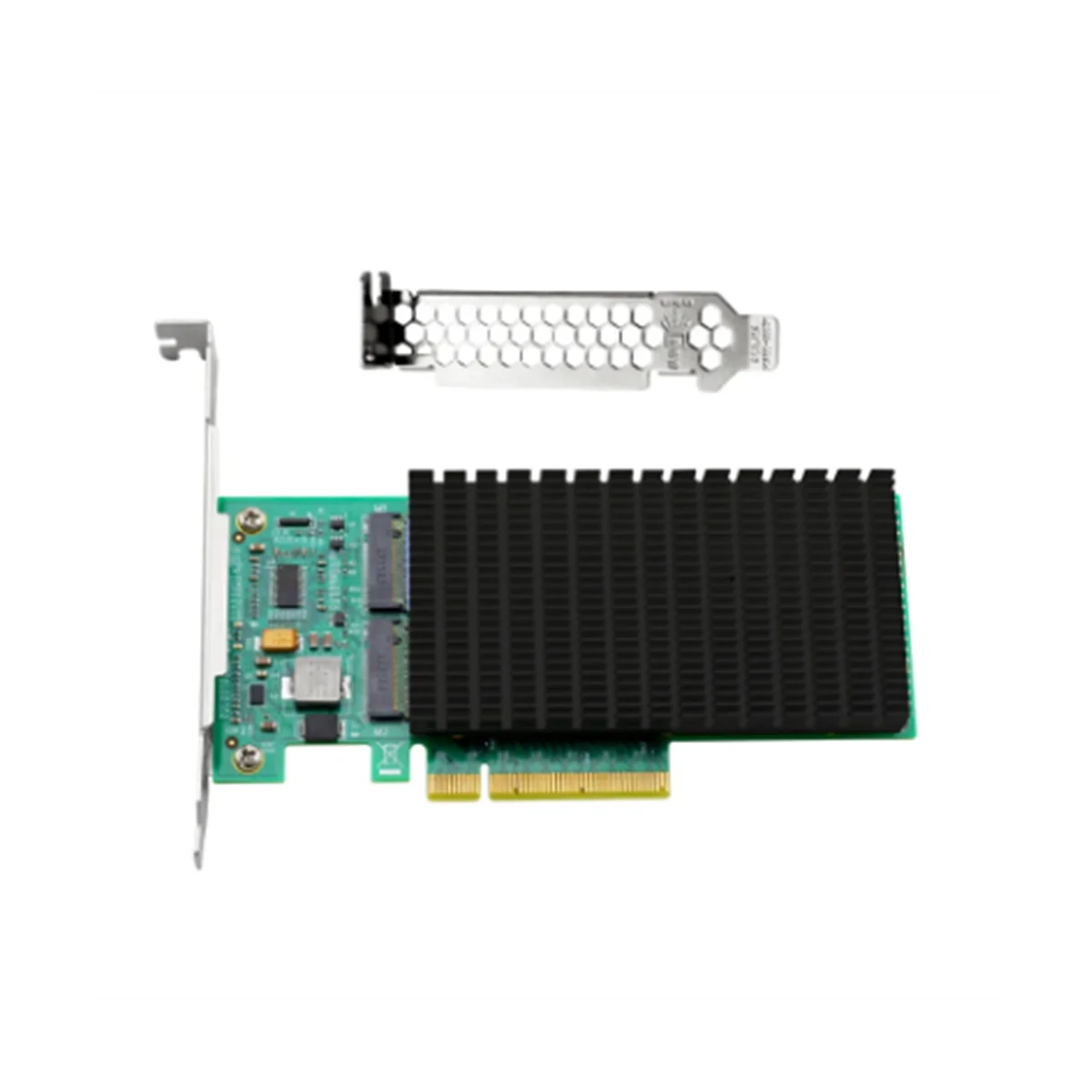 

ANM02PE08 NVMe контроллер PCIe на M.2 двойной порт с радиатором (не с SSD