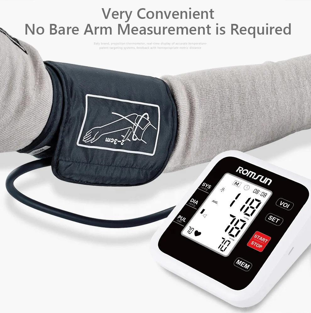 Upper Arm Blood Pressure Monitor Automatic Digital Blood Pressure Monitors for Home Use Led Large Font Screen