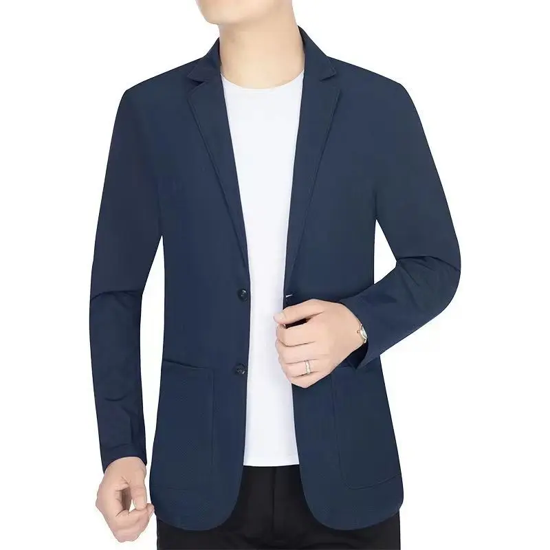 

5968-R-Hemp cotton texture casual men's suit 2023 Spring and Autumn new single suit jacket men's business casual custom suit