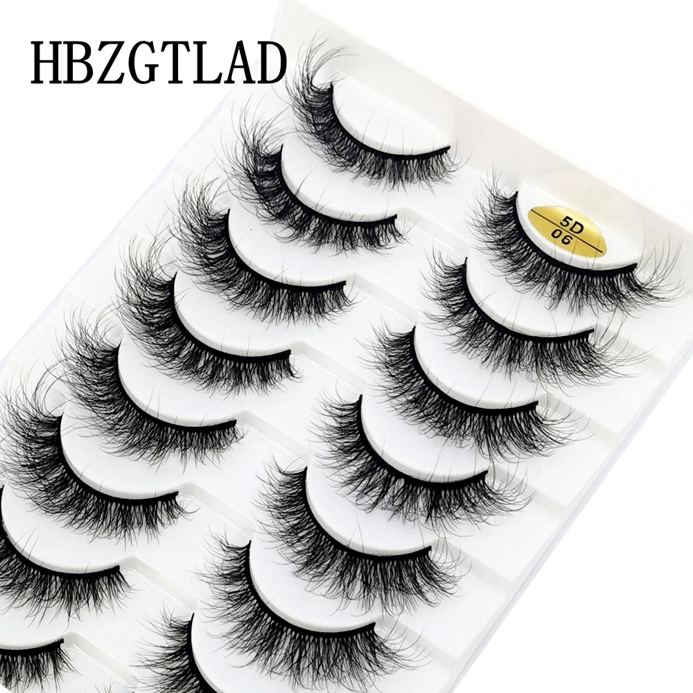 

New Soft 10 Pairs 3D Faux Mink Hair False Eyelashes Natural Thick Long Eye Lashes Wispy Makeup Beauty Lashes Extension Tools