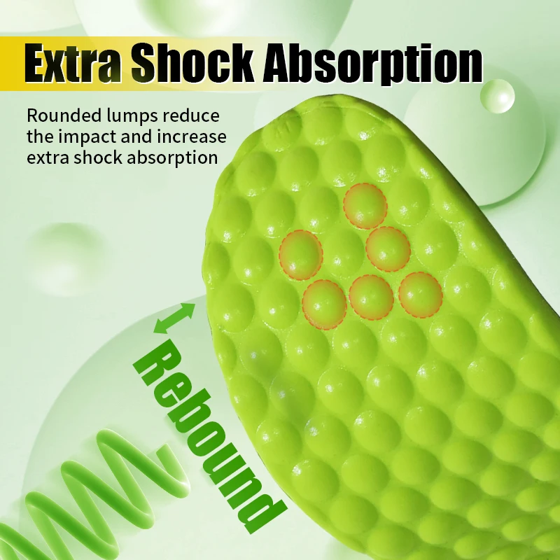 Foot Master Memory Foam 3 Pairs Sweat-Absorbant Light Weight Breathable Ease Pressure Soft Comfort Insole Solid Color Unisex