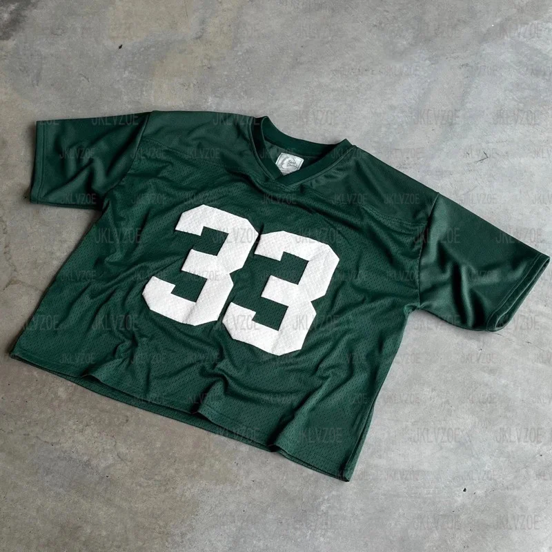 Y2K Mesh #33 Jersey Quick Dry TShirt Breathable Streetwear Men Women Oversized College SportWear Unisex Football Training Tshirt 5