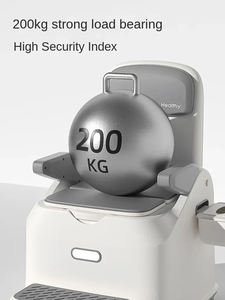 Antirollover Elderly Commode Toilet Chair With Night Lamp Rotatable Armrest Leather Backrest For Mobility And Comfort In Home 3
