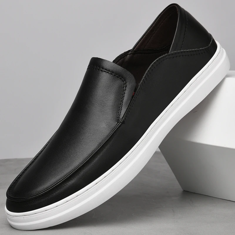 

Genuine Leather Man Casual Shoes Top Quality Outdoor Footwear Fashion Slip-on Loafers Luxury Driving Shoes Men Classic Moccasins