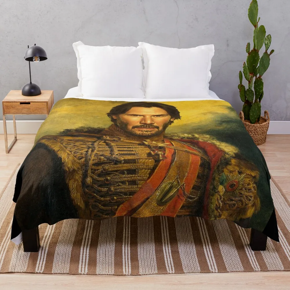 

Keanu Reeves - replaceface Throw Blanket fluffy Decoratives Camping Bed covers Blankets