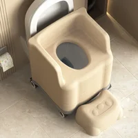 Elderly Mobile Toilets, Squat Toilets Chang To Seated Toilets, Dual-purpose Commode Toilet Bath Chairs Elderly Shower Stools 1